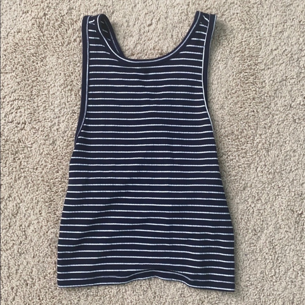 cries cross open back tank top